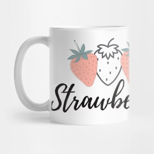 Strawberry Milk Minimalist Neutral Cute Design Mug